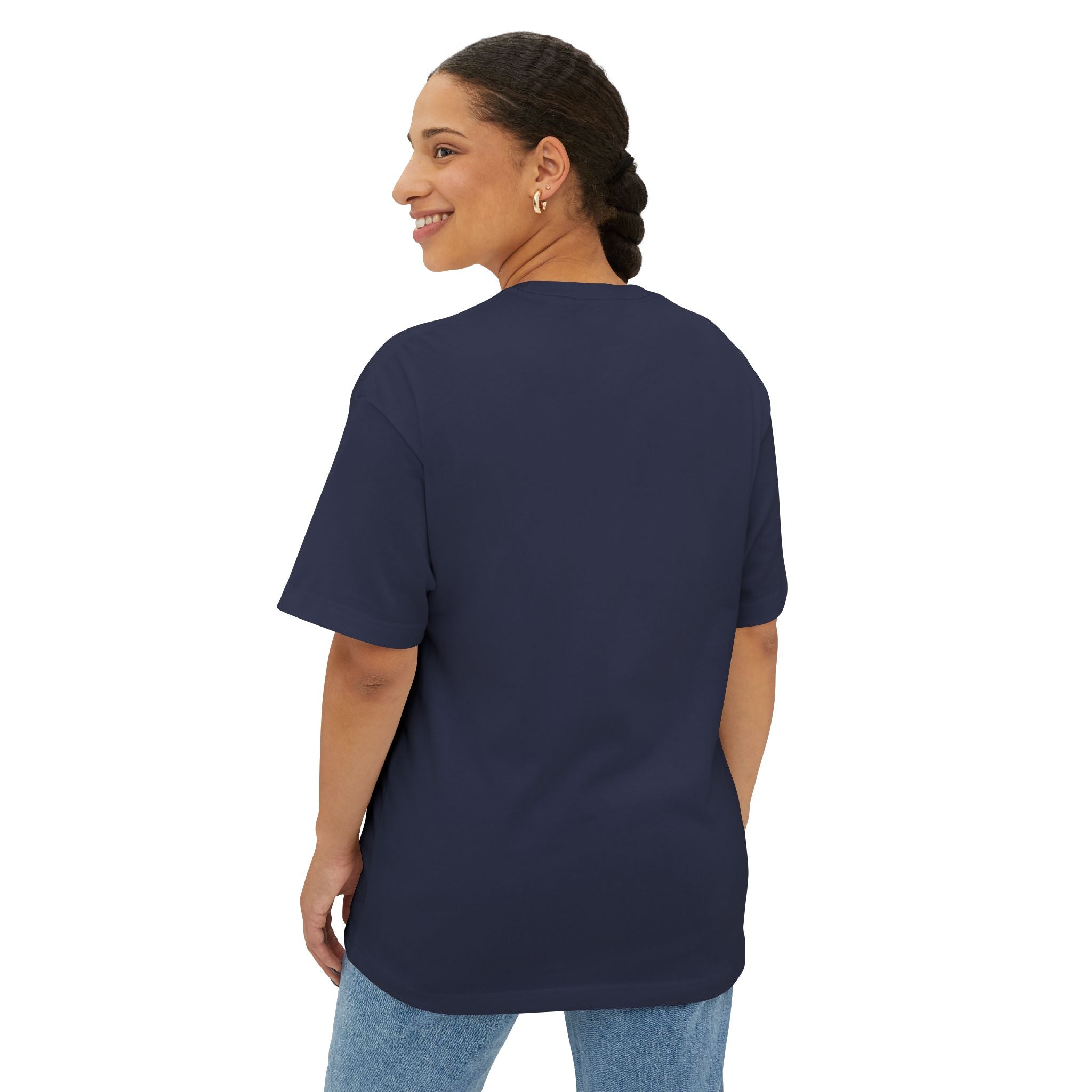 His Queen Tee — Gold Crown Graphic Oversized Boxy Shirt