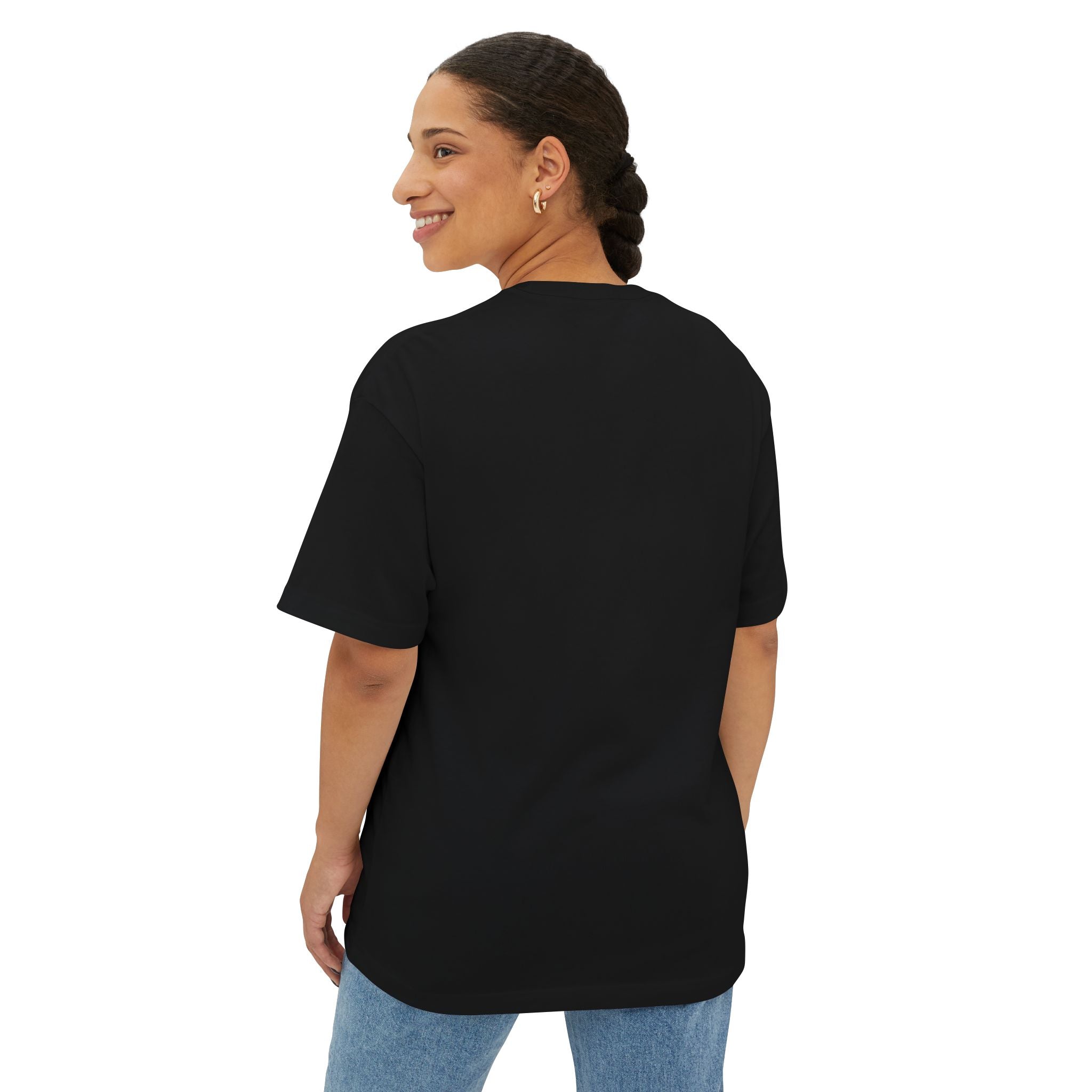His Queen Tee — Gold Crown Graphic Oversized Boxy Shirt
