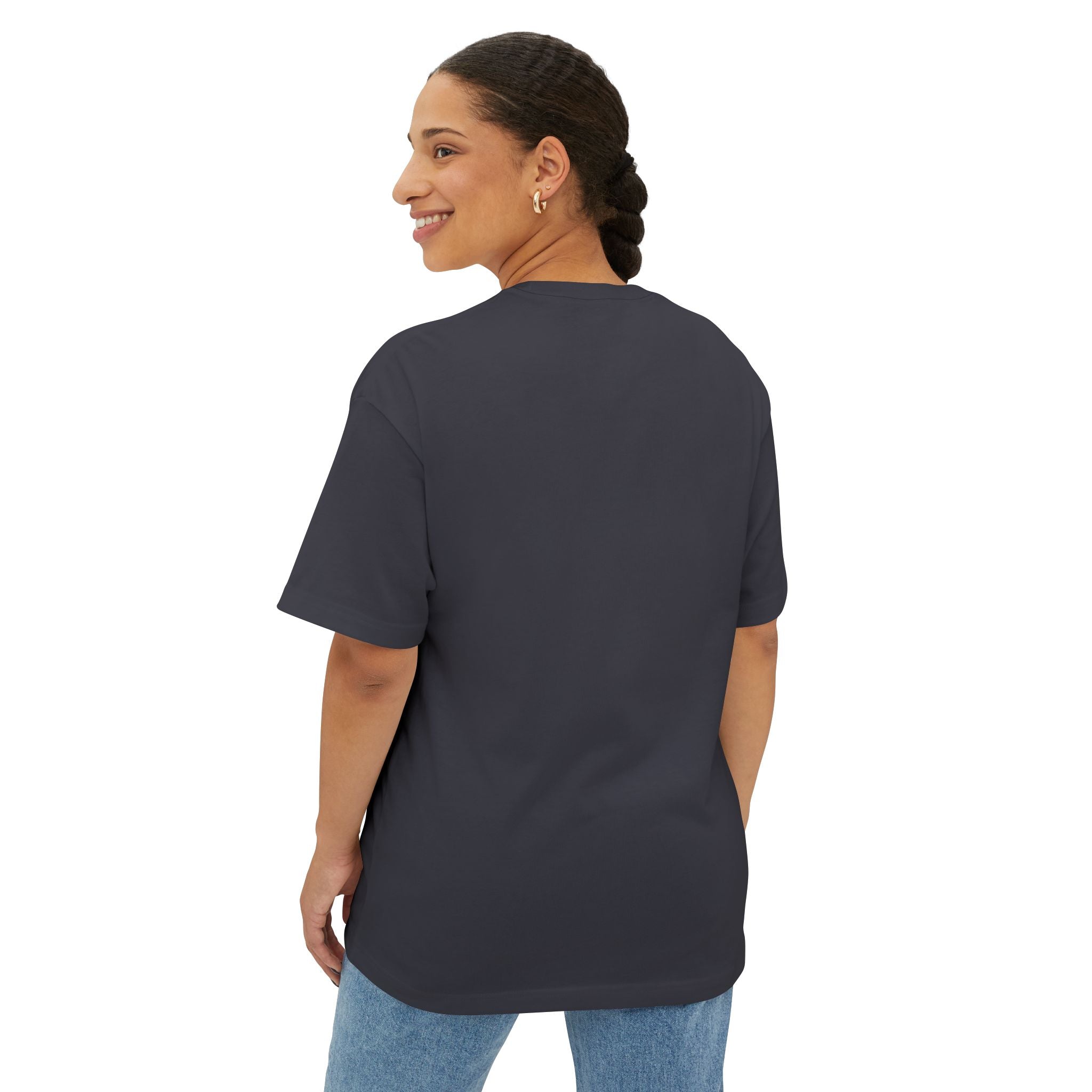 His Queen Tee — Gold Crown Graphic Oversized Boxy Shirt