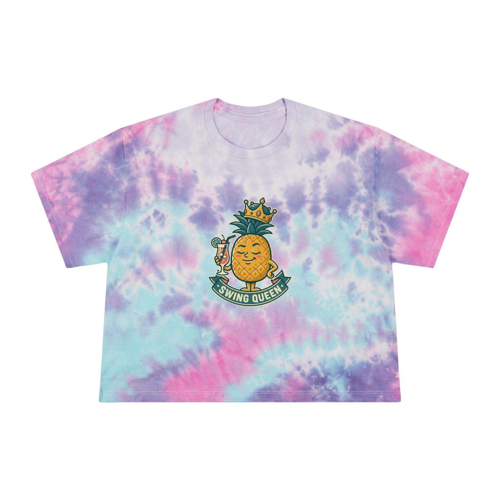 Pineapple Queen Tie-Dye Crop Tee