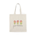 Tote Bag — 'Paradise' Pineapple Summer Graphic Natural Canvas Tote