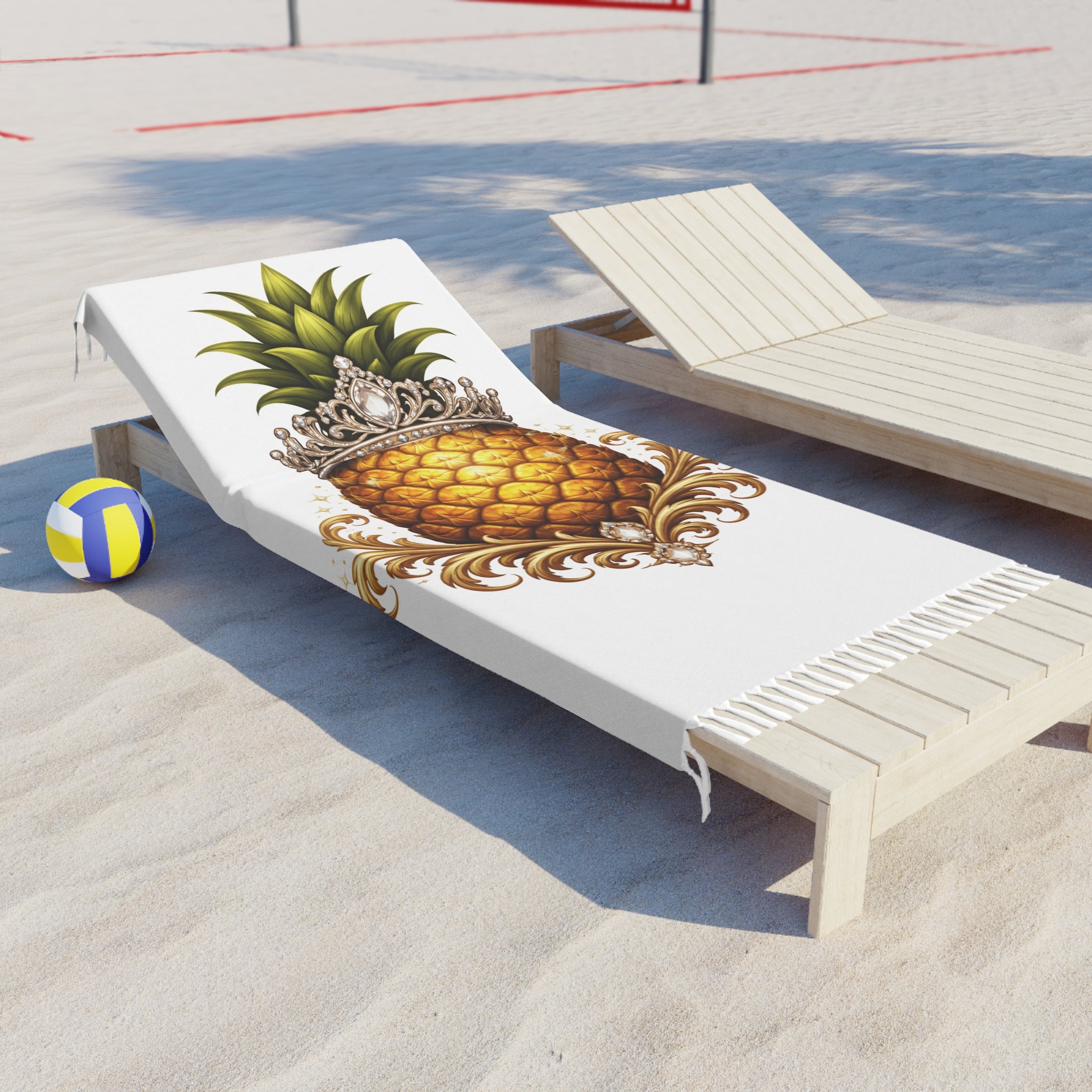 Tropical Boho Pineapple Queen Towel