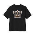His Queen Tee — Gold Crown Graphic Oversized Boxy Shirt